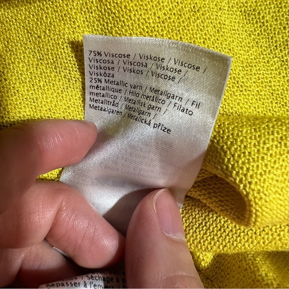 ⭐️ NUMPH Yellow Jiya Pullover Sleeveless Knit Ruffle Tank Top Size Small EUC - Picture 6 of 6